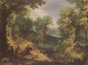 Paul Bril Stag Hunt (mk05) oil